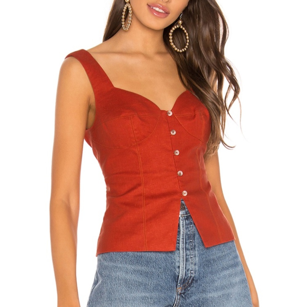 The Colette Top in Cherry Red L'Academie